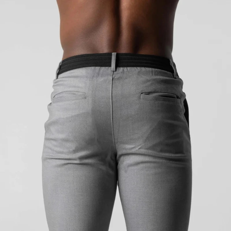 Stretch Tailored-Fit Trousers - Men's Slim Fit Stretch Trousers | Dress Pants | Alex Shogun Alex Shogun Men's Clothes