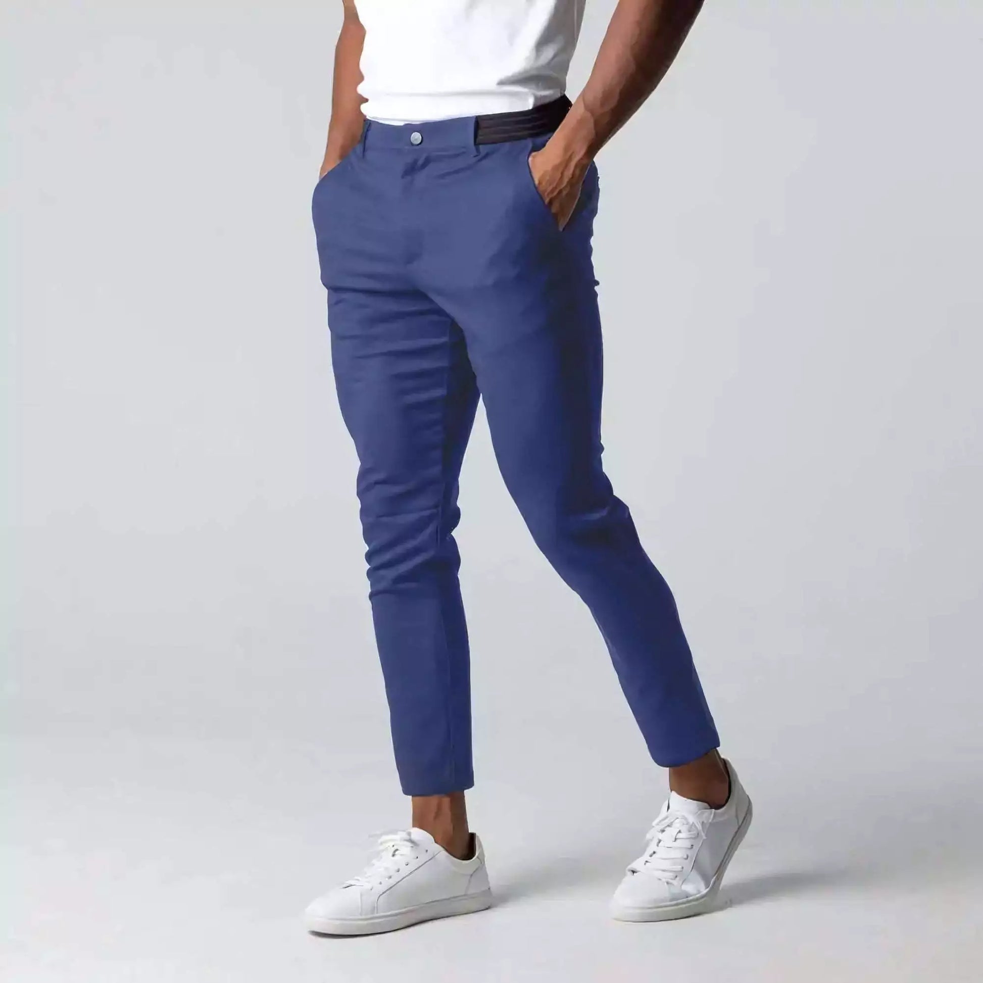 Stretch Tailored-Fit Trousers - Men's Slim Fit Stretch Trousers | Dress Pants | Alex Shogun Alex Shogun Men's Clothes