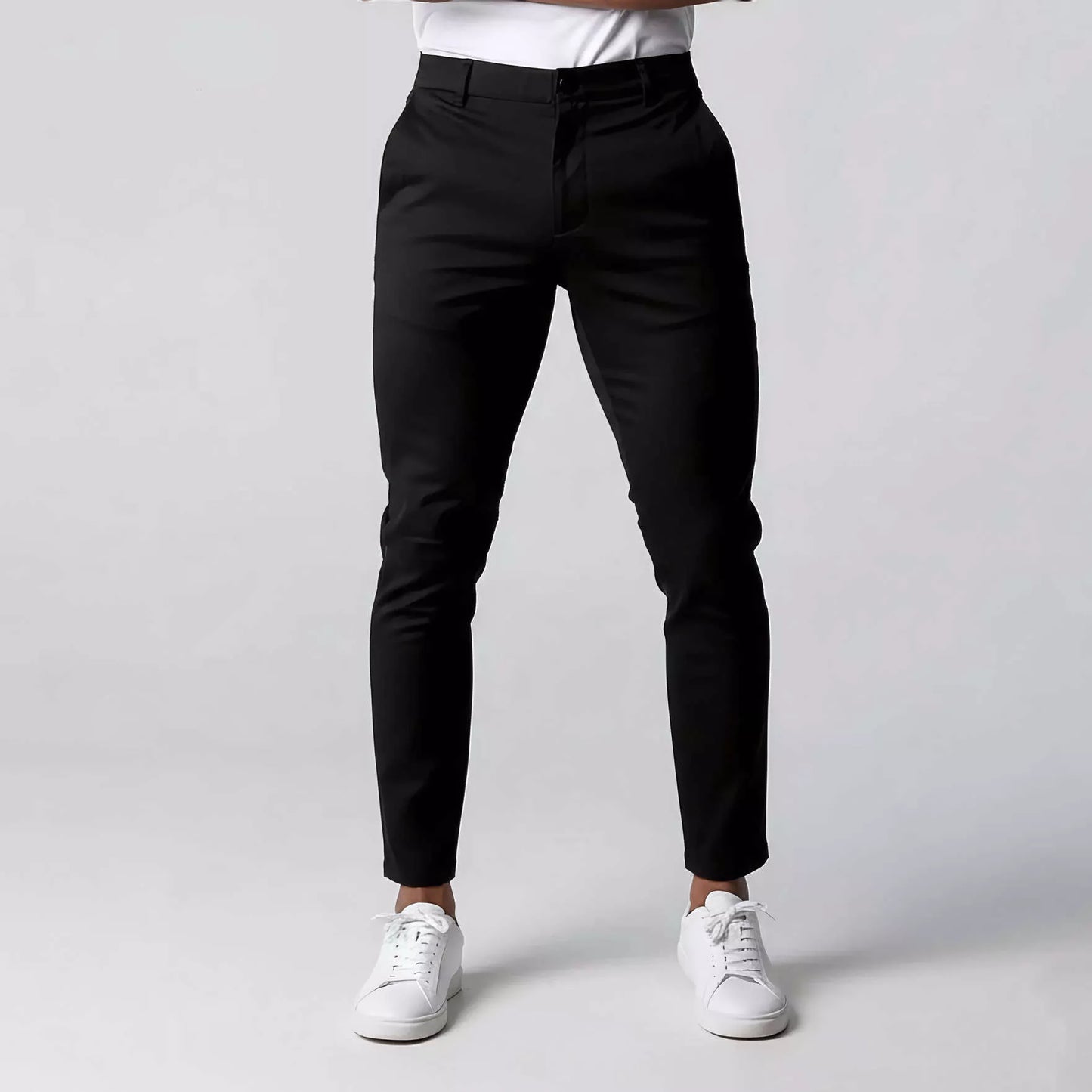Stretch Tailored-Fit Trousers - Men's Slim Fit Stretch Trousers | Dress Pants | Alex Shogun Alex Shogun Men's Clothes