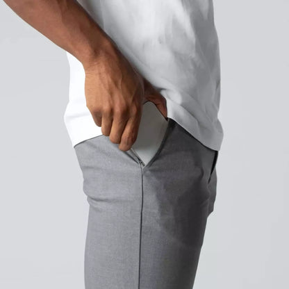 Stretch Tailored-Fit Trousers - Men's Slim Fit Stretch Trousers | Dress Pants | Alex Shogun Alex Shogun Men's Clothes
