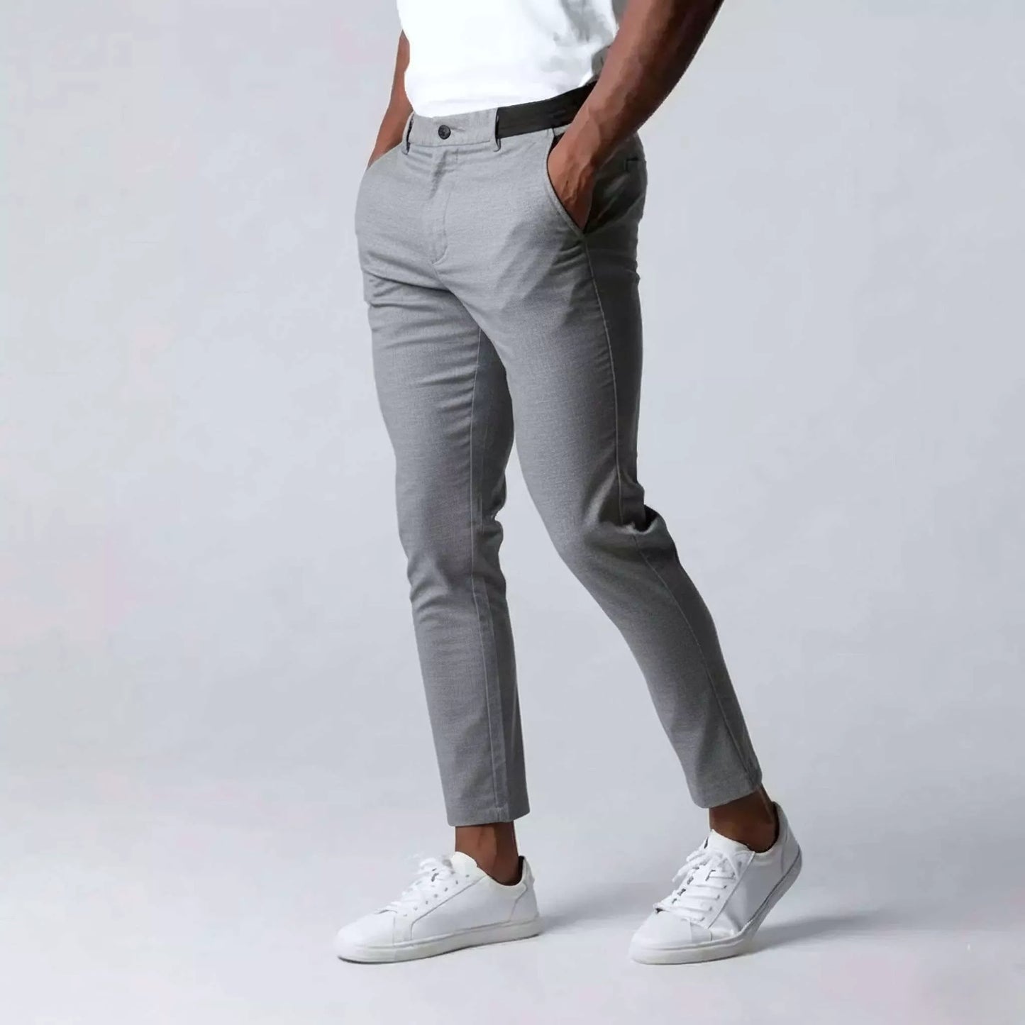 Stretch Tailored-Fit Trousers - Men's Slim Fit Stretch Trousers | Dress Pants | Alex Shogun Alex Shogun Men's Clothes