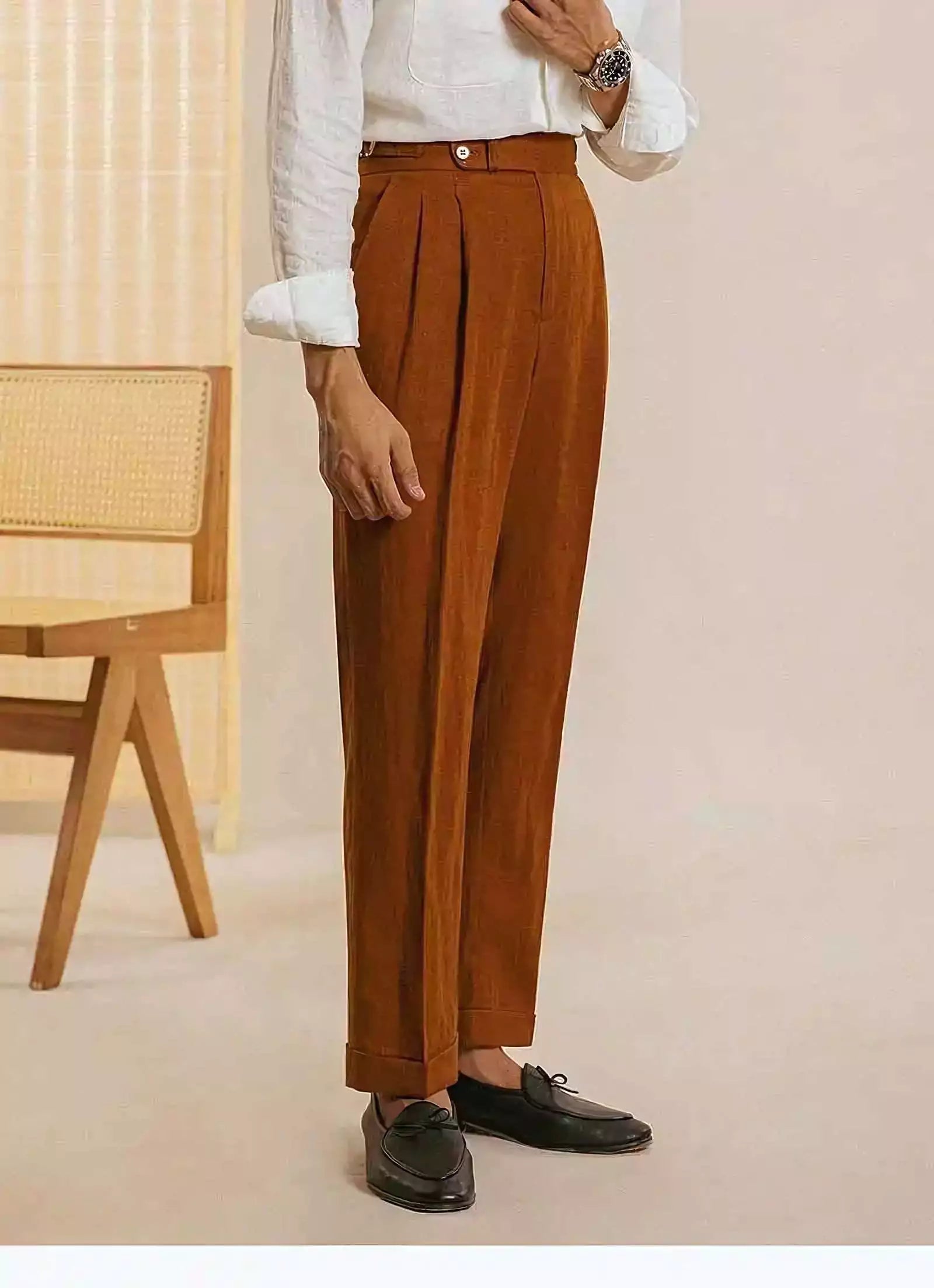 The Amalfi Linen Dress Pants - Alex Shogun Men's Clothes