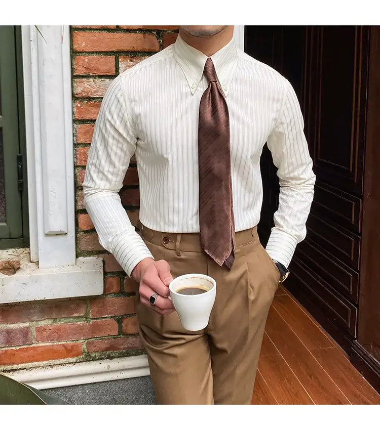The Beaumont – Striped Shirt - The Beaumont – Striped Shirt Alex Shogun Men's Clothes
