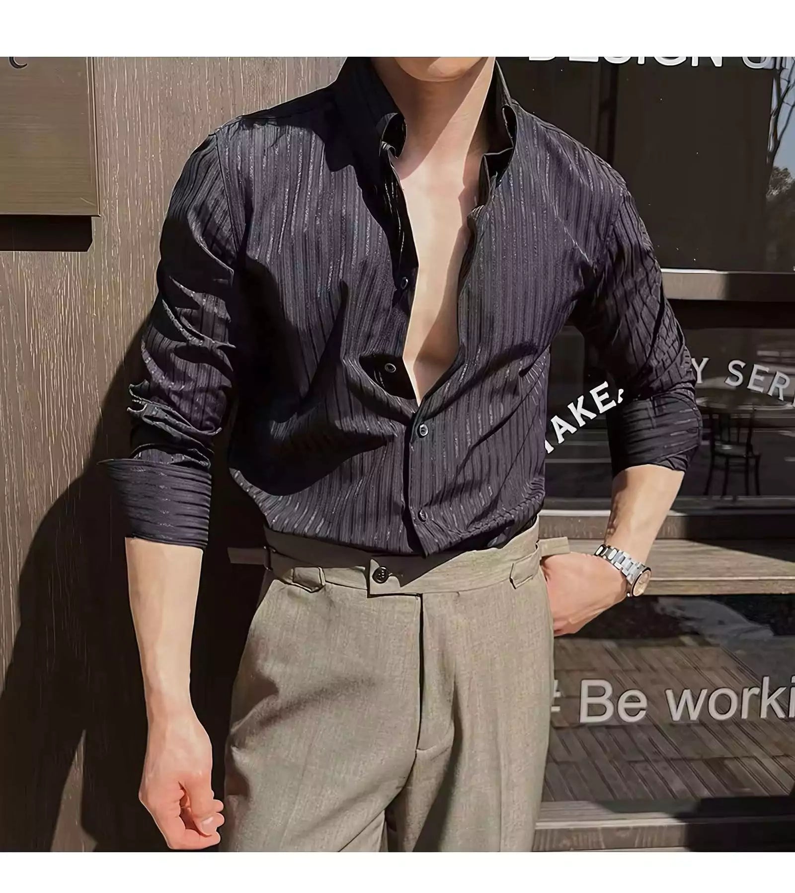 The Beaumont – Striped Shirt - The Beaumont – Striped Shirt Alex Shogun Men's Clothes