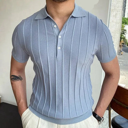 The Dapper Chap's Lapel Polo - The Distinguished Lapel Polo: Elevate Your Style Alex Shogun Men's Clothes