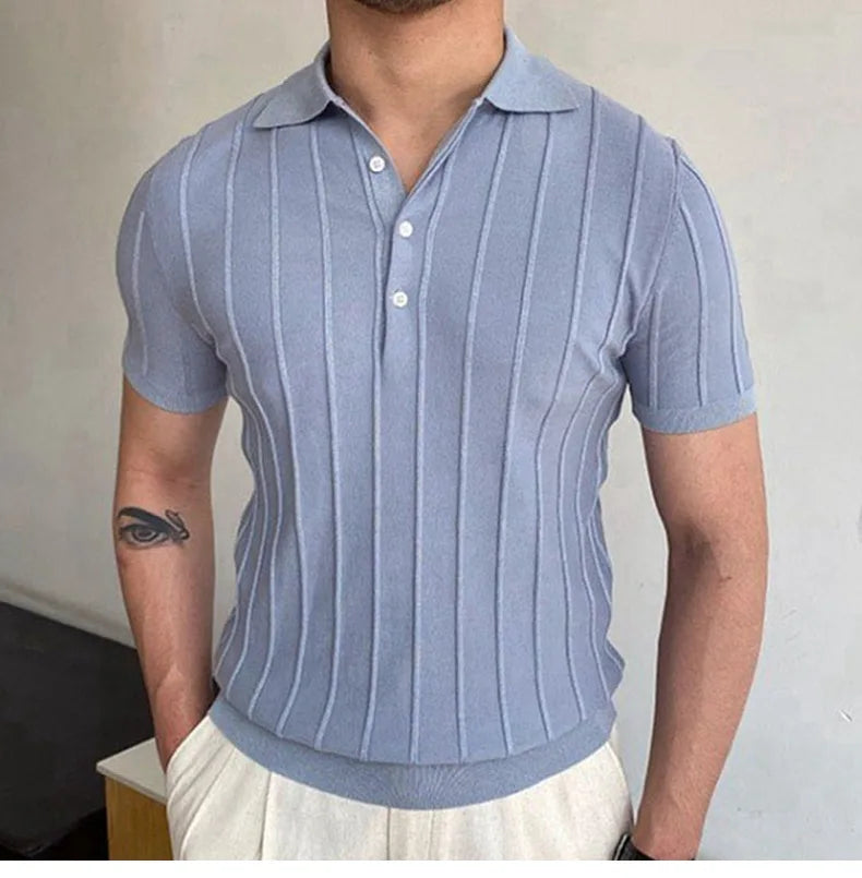 The Dapper Chap's Lapel Polo - The Distinguished Lapel Polo: Elevate Your Style Alex Shogun Men's Clothes