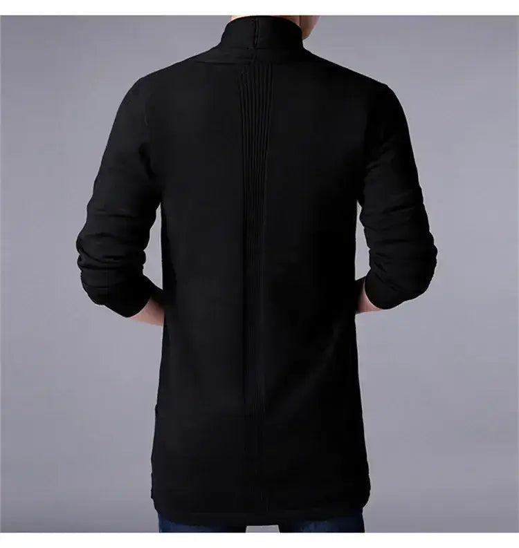 The Eclipse Knit Long Cardigan - Long Heritage Cardigan - Long Sleeve Cardigan Knitwear Comfort & Style Alex Shogun Men's Clothes