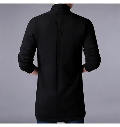 The Eclipse Knit Long Cardigan - Long Heritage Cardigan - Long Sleeve Cardigan Knitwear Comfort & Style Alex Shogun Men's Clothes