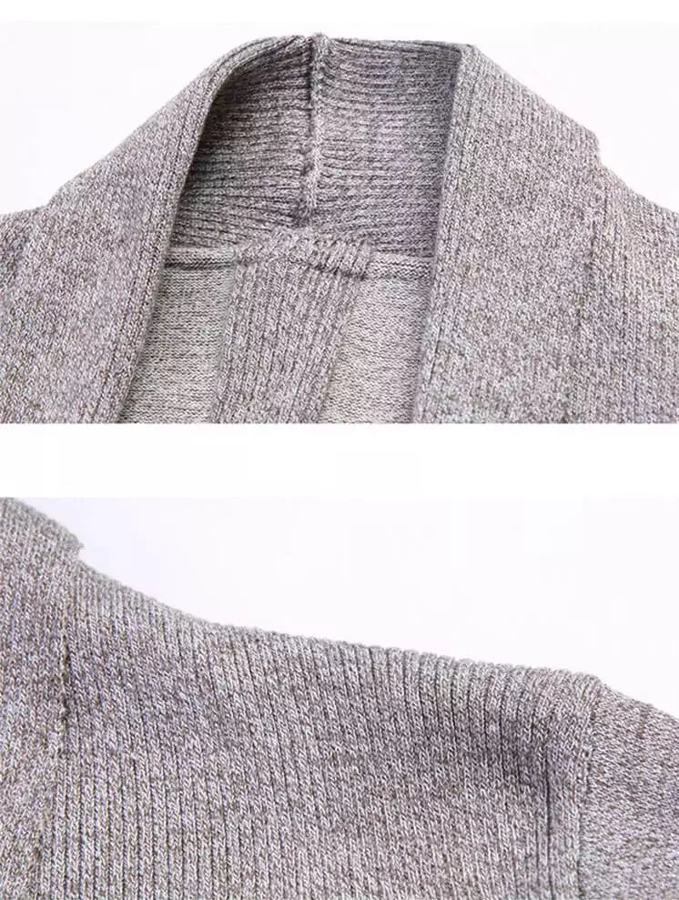 The Eclipse Knit Long Cardigan - Long Heritage Cardigan - Long Sleeve Cardigan Knitwear Comfort & Style Alex Shogun Men's Clothes