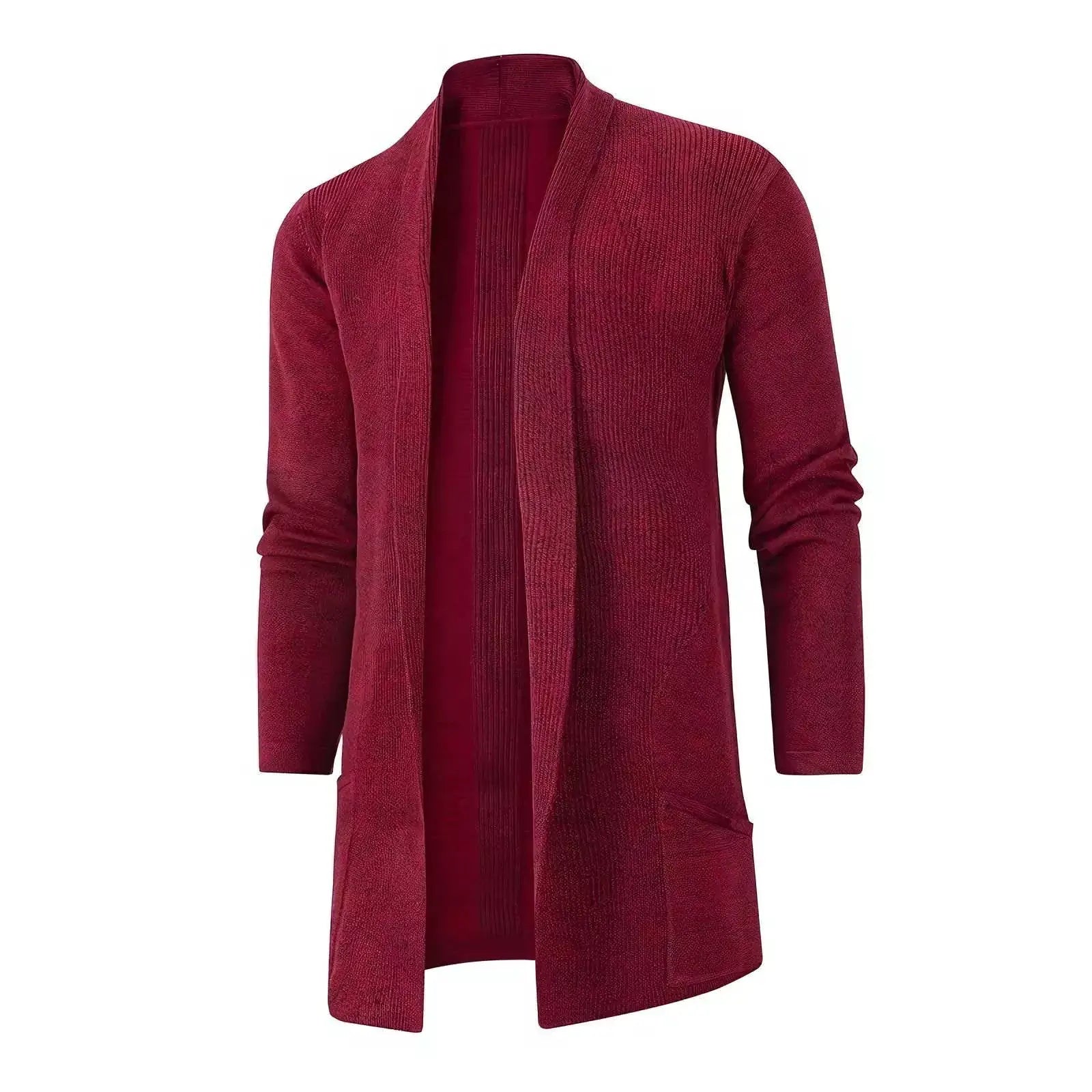 The Eclipse Knit Long Cardigan - Men's Long Knit Cardigan | Dark Masculine Knitwear | Alex Shogun Alex Shogun Men's Clothes