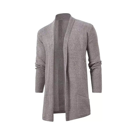 The Eclipse Knit Long Cardigan - Men's Long Knit Cardigan | Dark Masculine Knitwear | Alex Shogun Alex Shogun Men's Clothes