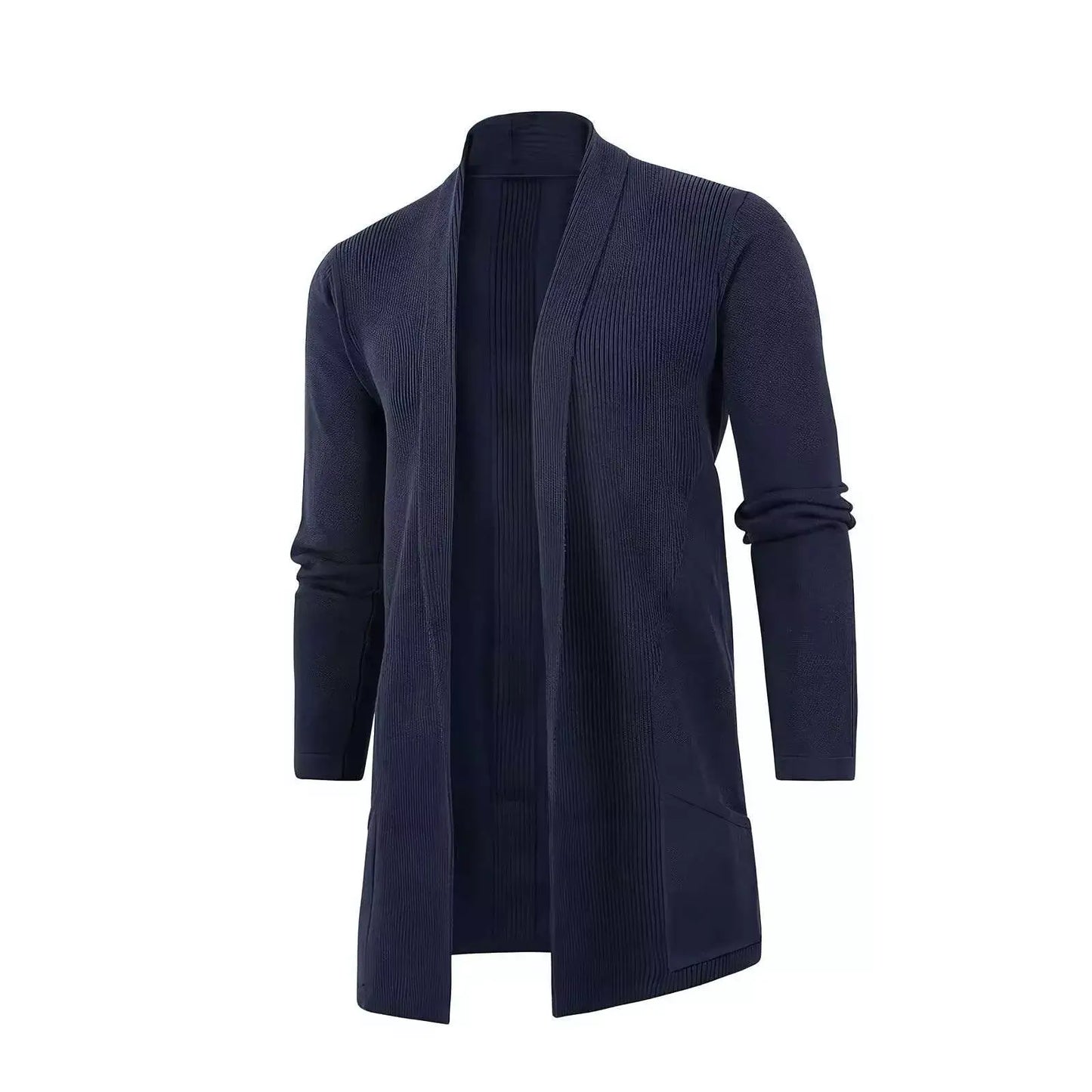 The Eclipse Knit Long Cardigan - Men's Long Knit Cardigan | Dark Masculine Knitwear | Alex Shogun Alex Shogun Men's Clothes