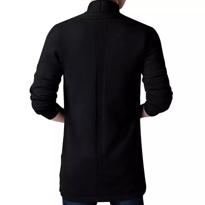 The Eclipse Knit Long Cardigan - Men's Long Knit Cardigan | Dark Masculine Knitwear | Alex Shogun Alex Shogun Men's Clothes
