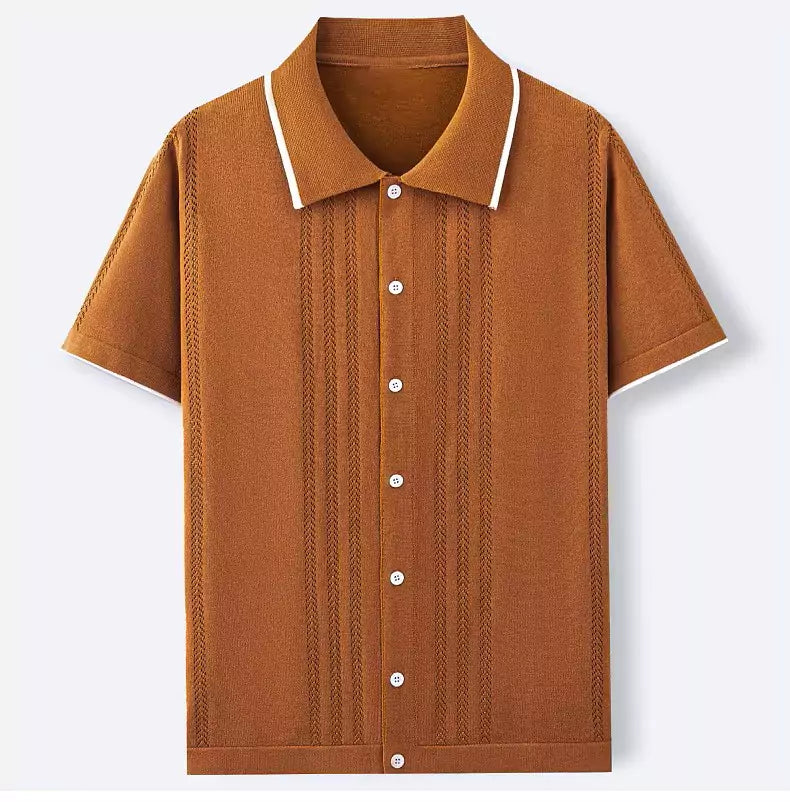 The Gatsby Cuban Collar Shirt - Men's Cuban Collar Shirt | Dark Masculine Style | Alex Shogun Alex Shogun Men's Clothes