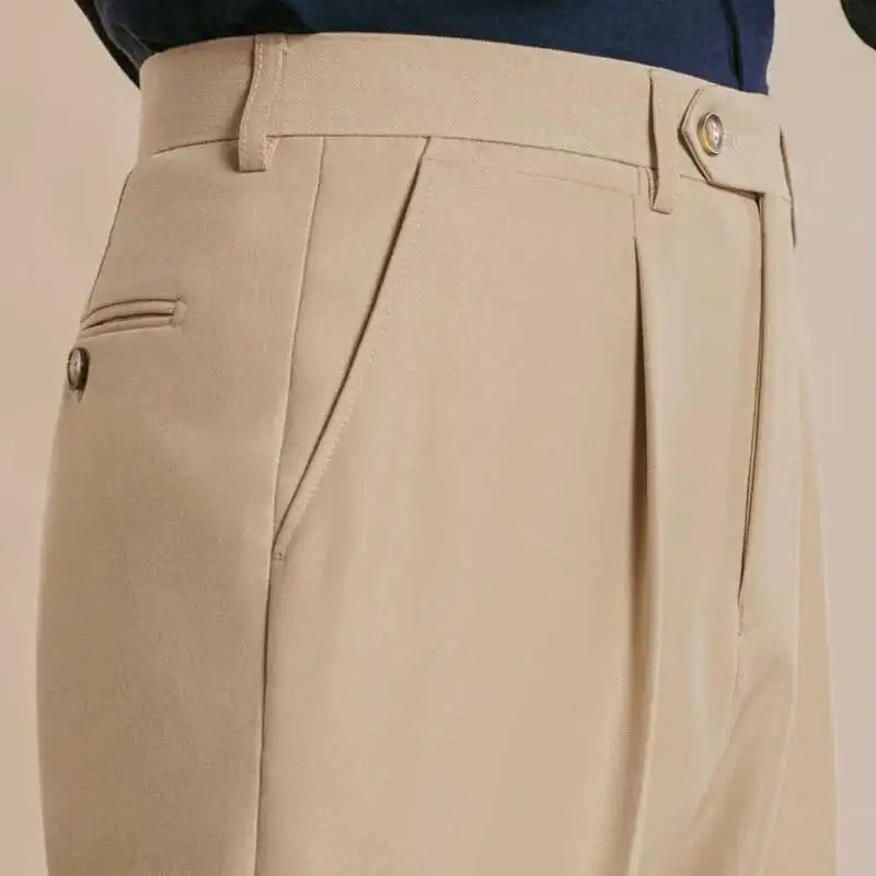 The Heirloom Straight Trouser - Men's High Waist Straight Suit Trousers | Flat Front | Alex Shogun Alex Shogun Men's Clothes