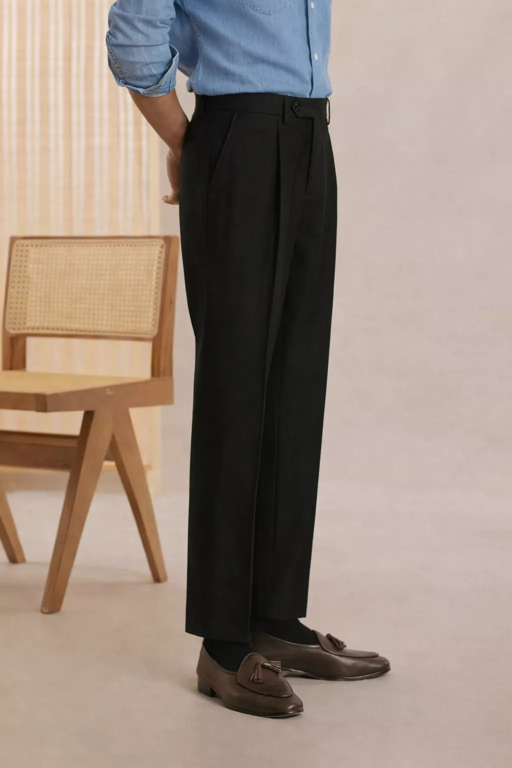 The Heirloom Straight Trouser - Men's High Waist Straight Suit Trousers | Flat Front | Alex Shogun Alex Shogun Men's Clothes