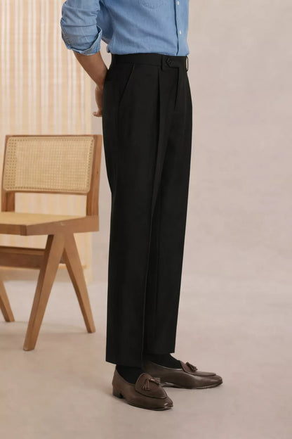 The Heirloom Straight Trouser - Men's High Waist Straight Suit Trousers | Flat Front | Alex Shogun Alex Shogun Men's Clothes