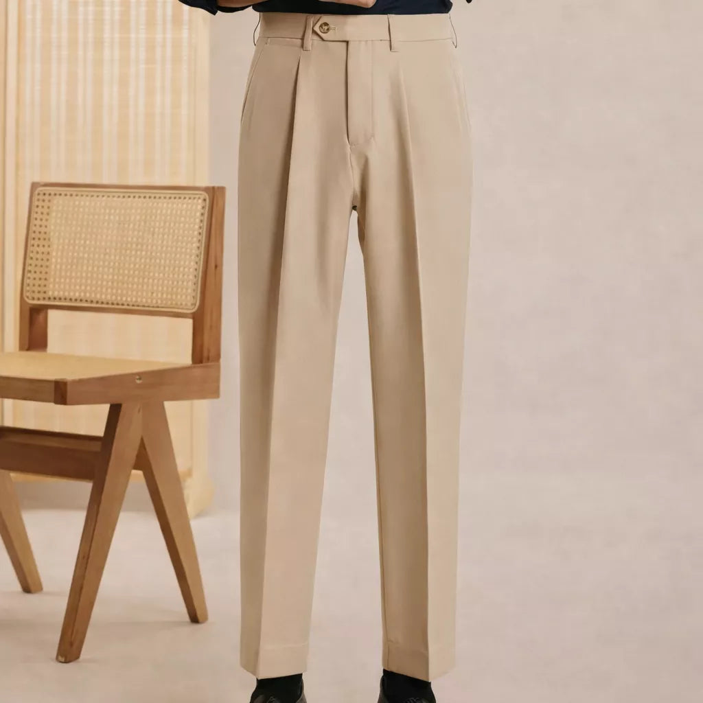 The Heirloom Straight Trouser - Men's High Waist Straight Suit Trousers | Flat Front | Alex Shogun Alex Shogun Men's Clothes