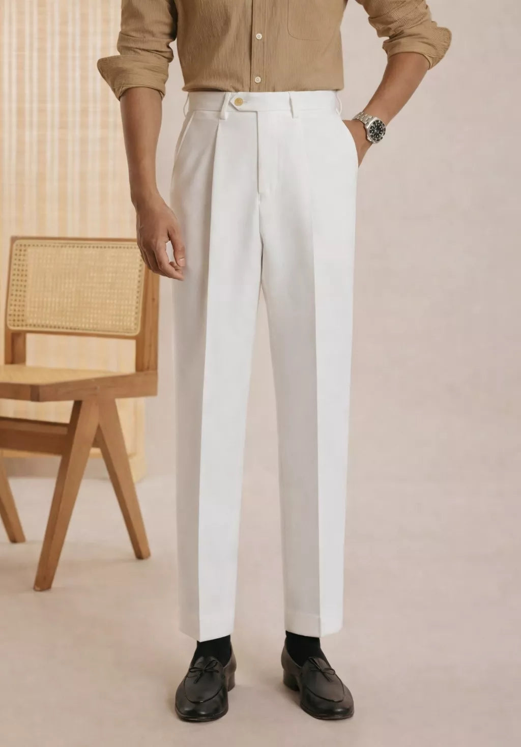 The Heirloom Straight Trouser - Men's High Waist Straight Suit Trousers | Flat Front | Alex Shogun Alex Shogun Men's Clothes