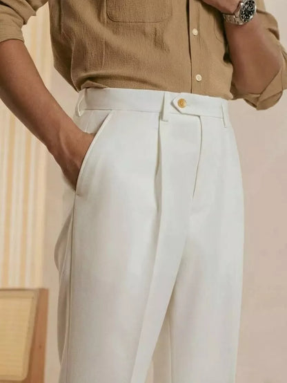 The Heirloom Straight Trouser - Men's High Waist Straight Suit Trousers | Flat Front | Alex Shogun Alex Shogun Men's Clothes
