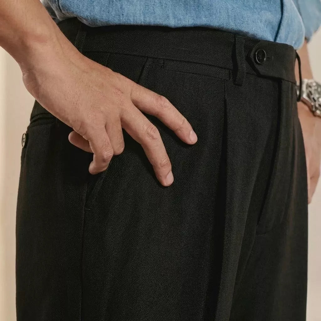 The Heirloom Straight Trouser - Men's High Waist Straight Suit Trousers | Flat Front | Alex Shogun Alex Shogun Men's Clothes