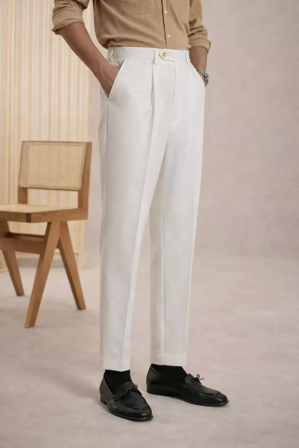 The Heirloom Straight Trouser - Men's High Waist Straight Suit Trousers | Flat Front | Alex Shogun Alex Shogun Men's Clothes