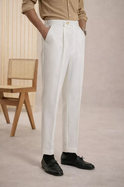 The Heirloom Straight Trouser - Men's High Waist Straight Suit Trousers | Flat Front | Alex Shogun Alex Shogun Men's Clothes
