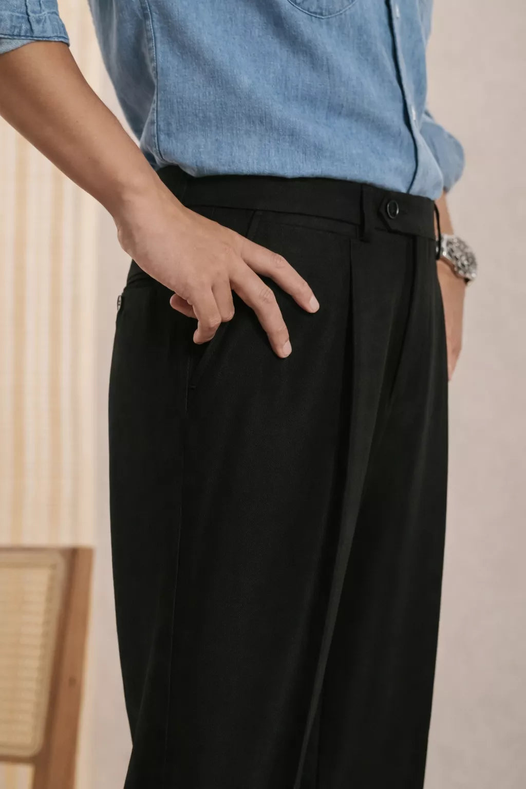 The Heirloom Straight Trouser - Men's High Waist Straight Suit Trousers | Flat Front | Alex Shogun Alex Shogun Men's Clothes