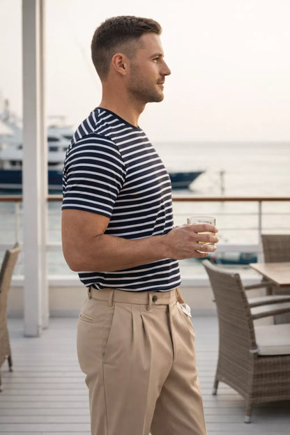 The Heritage Stripe Tee - Men's Striped T-Shirt | Organic Cotton Classic Tee | Alex Shogun Alex Shogun Men's Clothes