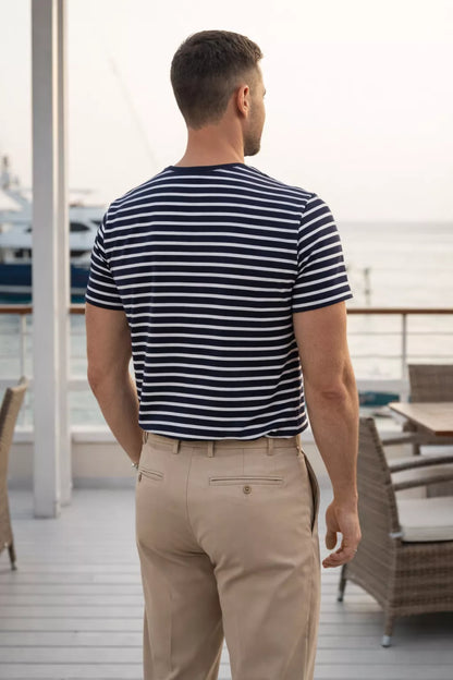 The Heritage Stripe Tee - Men's Striped T-Shirt | Organic Cotton Classic Tee | Alex Shogun Alex Shogun Men's Clothes