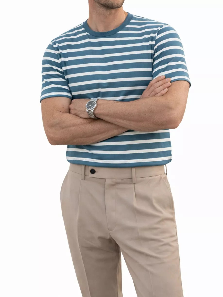 The Heritage Stripe Tee - Men's Striped T-Shirt | Organic Cotton Classic Tee | Alex Shogun Alex Shogun Men's Clothes