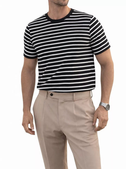 The Heritage Stripe Tee - Men's Striped T-Shirt | Organic Cotton Classic Tee | Alex Shogun Alex Shogun Men's Clothes