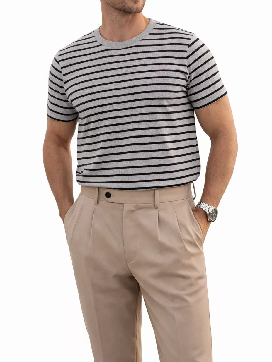 The Heritage Stripe Tee - Men's Striped T-Shirt | Organic Cotton Classic Tee | Alex Shogun Alex Shogun Men's Clothes