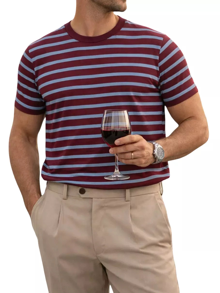 The Heritage Stripe Tee - Men's Striped T-Shirt | Organic Cotton Classic Tee | Alex Shogun Alex Shogun Men's Clothes