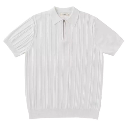The Zip Ribbed Polo-Shirt - Men's Luxury Knit Polo Shirt | Classic Elegant | Alex Shogun Alex Shogun Men's Clothes