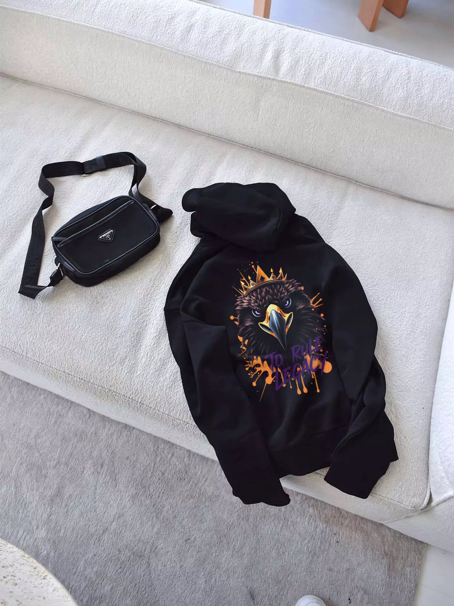 The Legacy Reign Hoodie - Men's Black Graphic Hoodie | Dark Masculine Premium | Alex Shogun Alex Shogun Men's Clothes