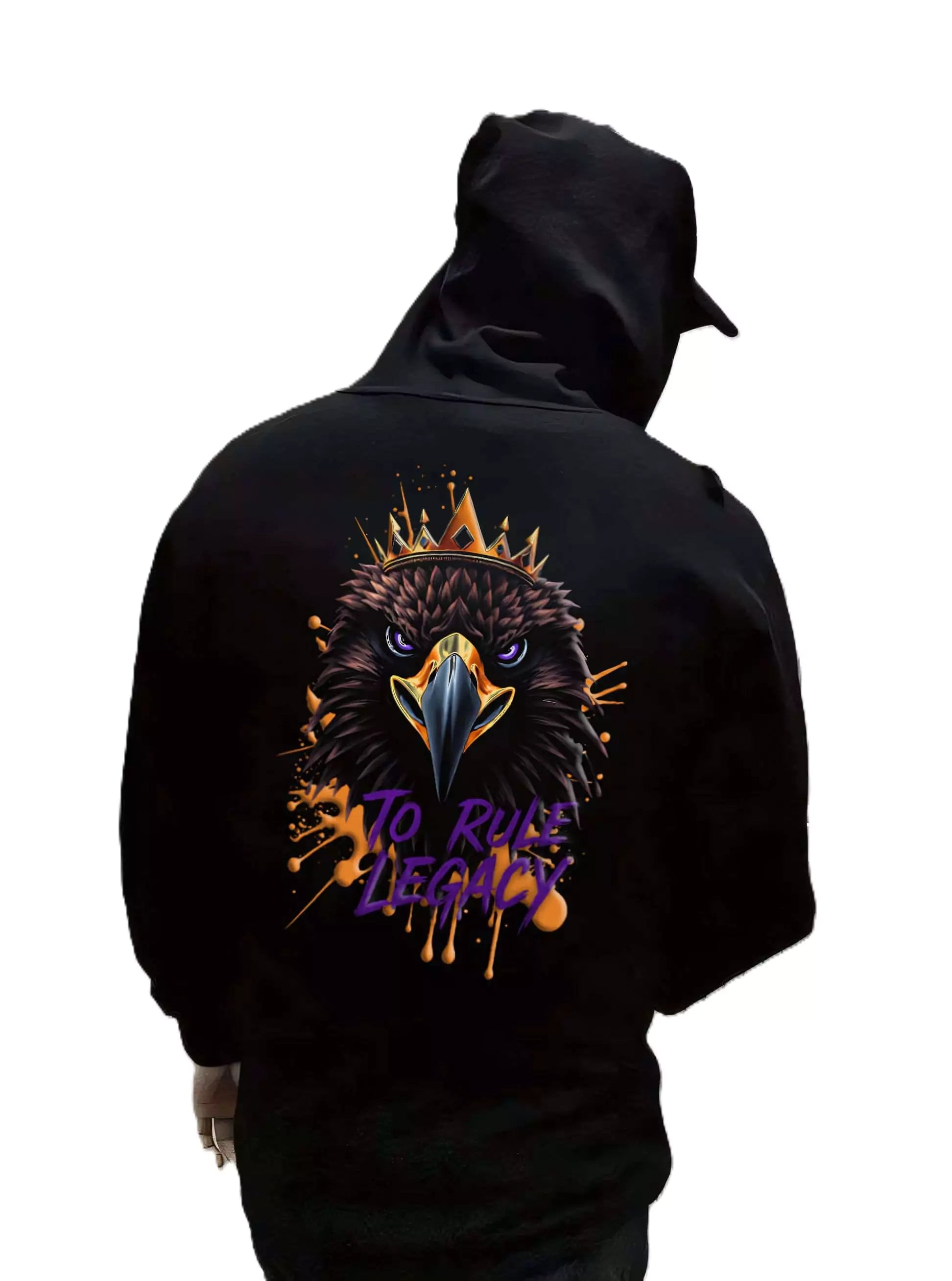 The Legacy Reign Hoodie - Men's Black Graphic Hoodie | Dark Masculine Premium | Alex Shogun Alex Shogun Men's Clothes