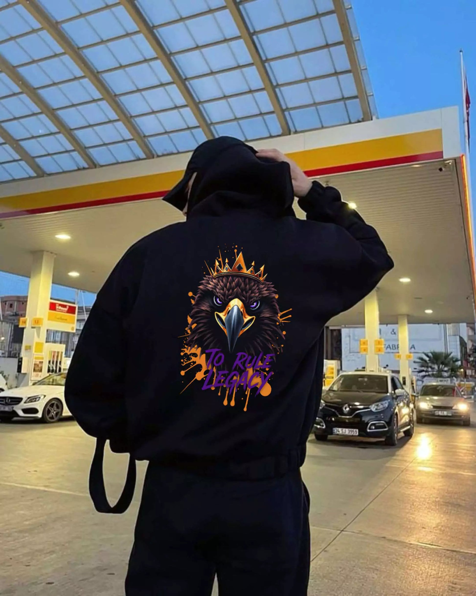 The Legacy Reign Hoodie - Men's Black Graphic Hoodie | Dark Masculine Premium | Alex Shogun Alex Shogun Men's Clothes