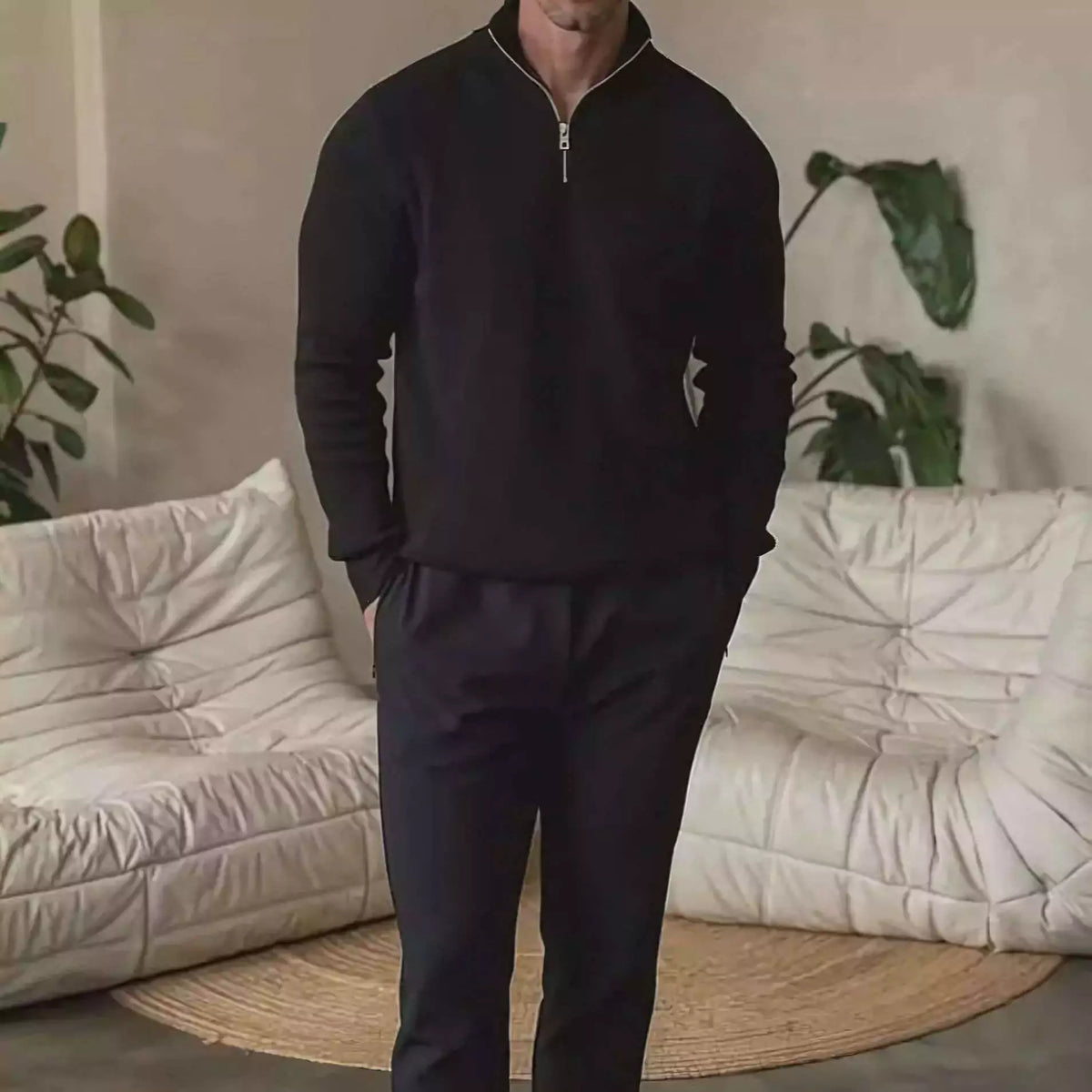 The Malvern Quarter-Zip Sweatershirt - Alex Shogun Men's Clothes