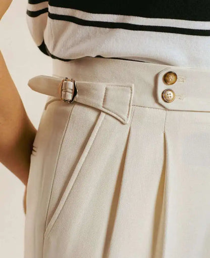 The Marquis Pleated Trouser - Men's High Waist Pleated Trousers | Side Adjusters | Alex Shogun Alex Shogun Men's Clothes