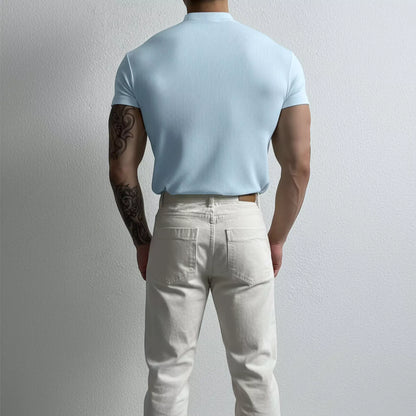 The Modern Mock Neck T-Shirt - The Modern Mock Neck T-Shirt Alex Shogun Men's Clothes