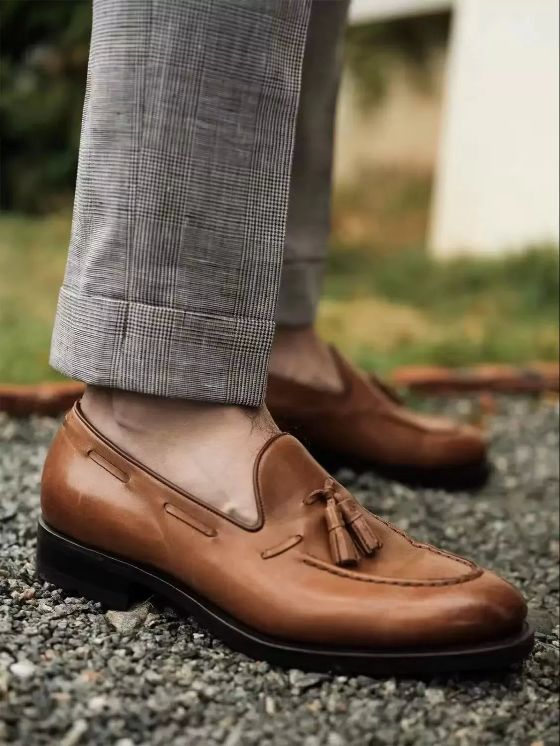 The Naple Checkered Trousers - Men's Checkered Pleated Trousers | Elegant Style | Alex Shogun Alex Shogun Men's Clothes