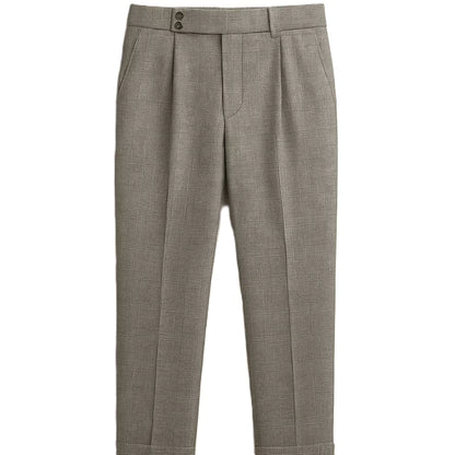 The Naple Checkered Trousers - Men's Checkered Pleated Trousers | Elegant Style | Alex Shogun Alex Shogun Men's Clothes