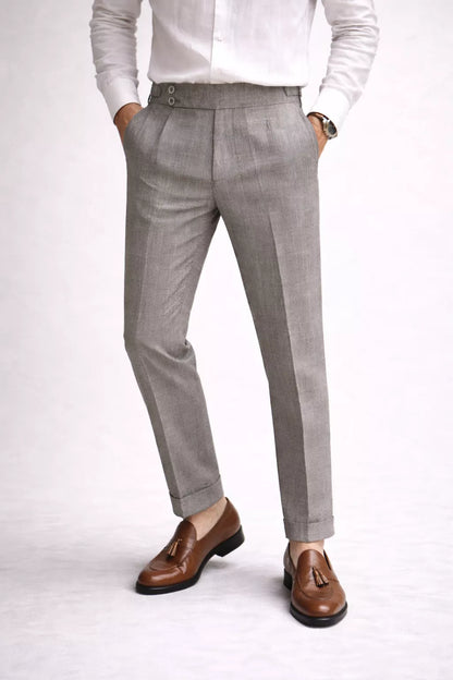 The Naple Checkered Trousers - Men's Checkered Pleated Trousers | Elegant Style | Alex Shogun Alex Shogun Men's Clothes