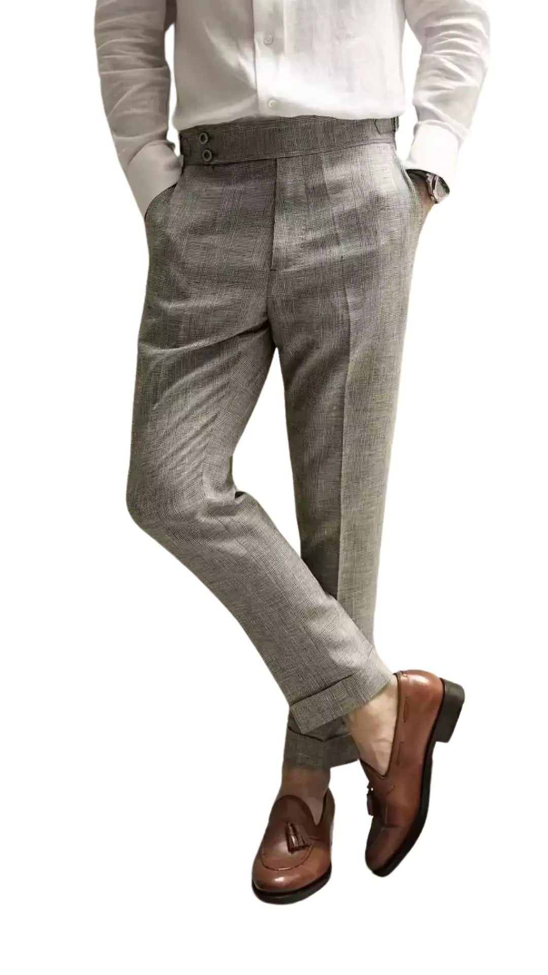 The Naples Club Trousers - The Naples Club Trousers – Pleated Checkered Pants for Men Alex Shogun Men's Clothes