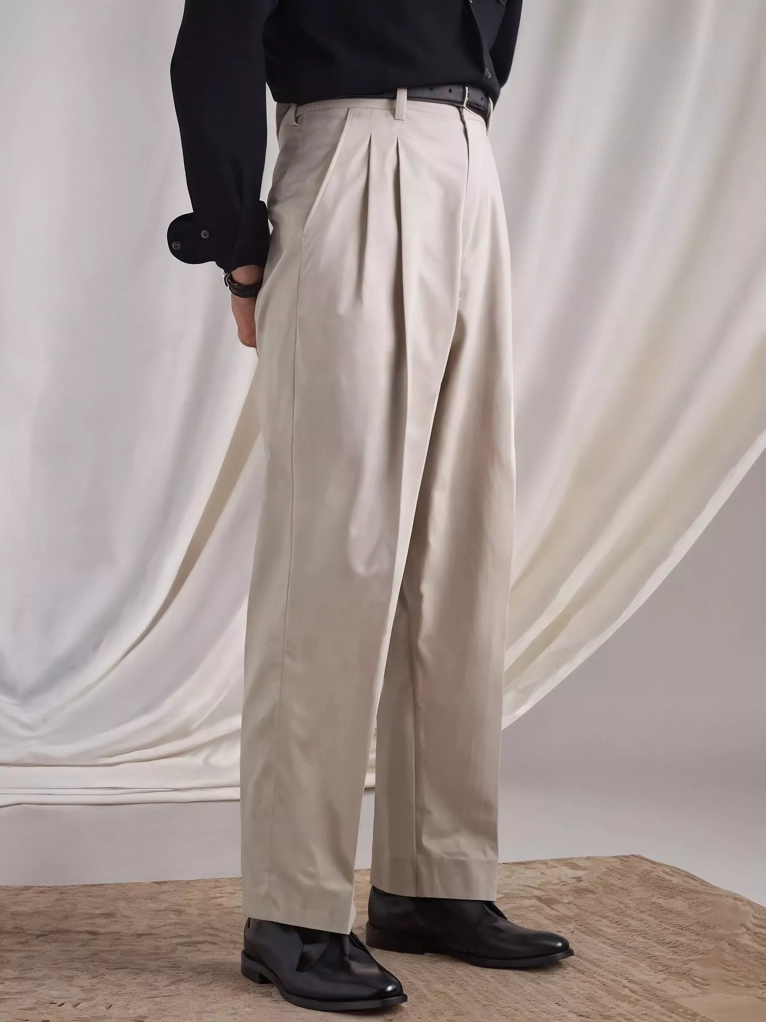 Men's High Waist Pleated Trousers | Italian Fit | Alex Shogun