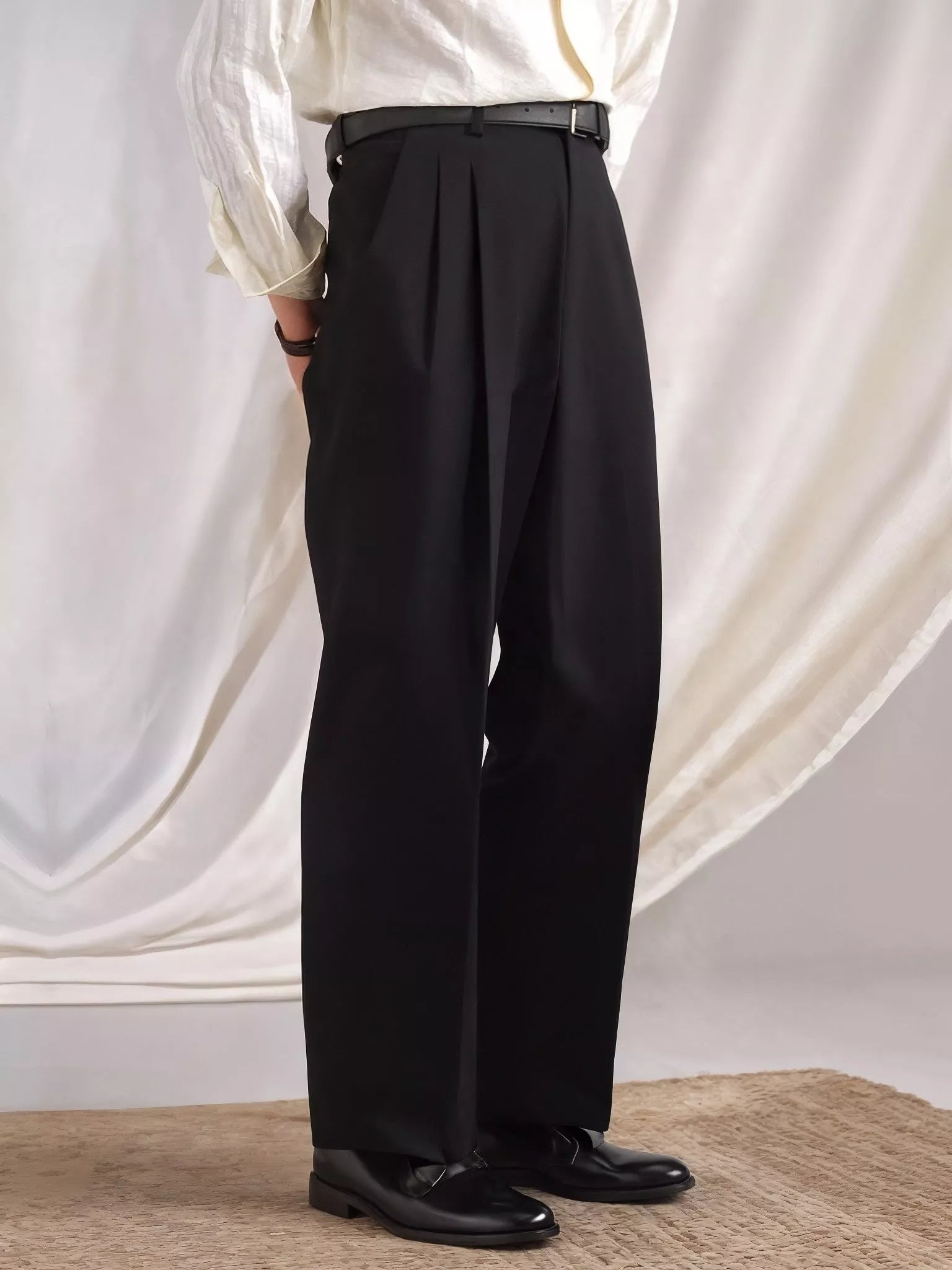 Men's High Waist Pleated Trousers | Italian Fit | Alex Shogun Men's High Waist Pleated Trousers | Italian Fit | Alex Shogun