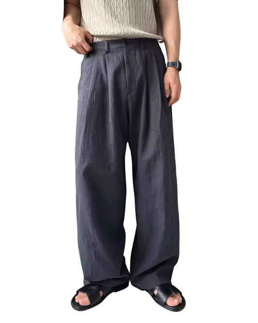 The Nobleman's Drape: Wide-Leg Pants - The Nobleman's Drape: Wide-Leg Pants | Men's Luxury Linen Pants Alex Shogun Men's Clothes