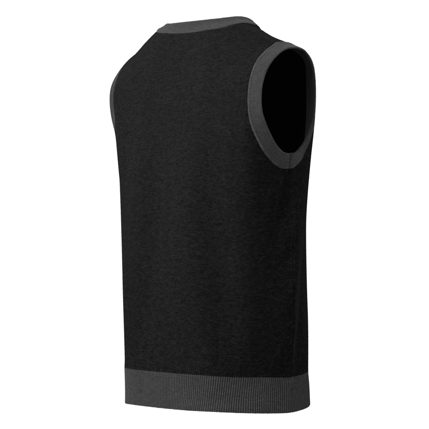 The Noir Essential Vest - Men's Black Knit Vest | Dark V-Neck Sweater Vest | Alex Shogun Alex Shogun Men's Clothes