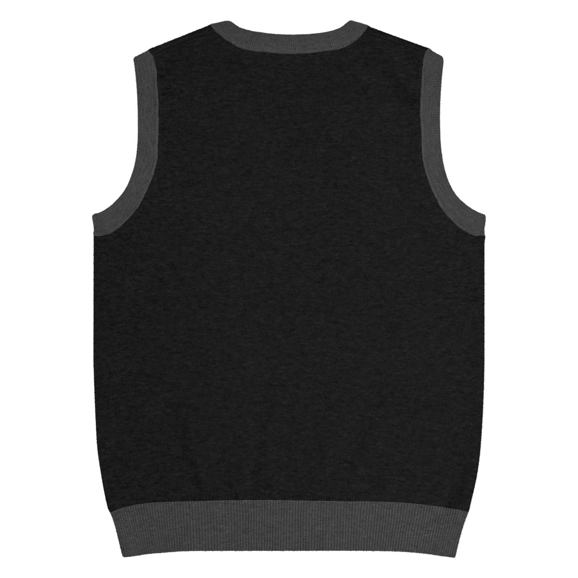 The Noir Essential Vest - Men's Black Knit Vest | Dark V-Neck Sweater Vest | Alex Shogun Alex Shogun Men's Clothes